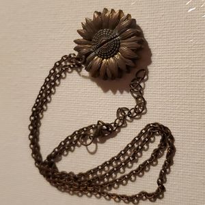 You are my sunshine sunflower necklace